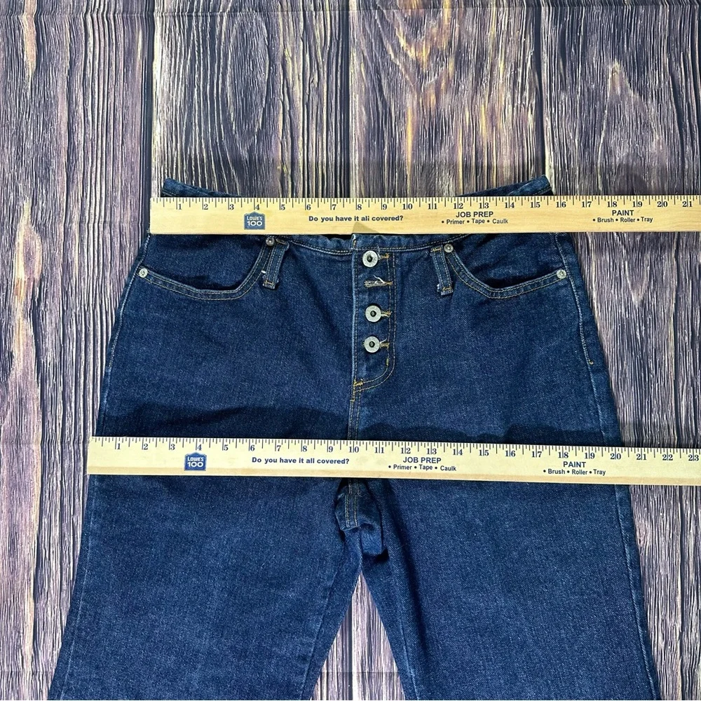 Women’s Vintage Deadstock Elephant Flare Extra Wide Bell Bottoms Dark Denim